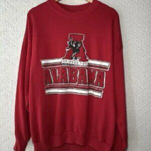 Vintage‎ 90s Lee Alabama Crimson Tide Red Crewneck Sweatshirt Size XL USA Made